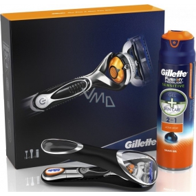 Gillette Fusion ProGlide Flexball Power holicí strojek + cestovní pouzdro + Fusion Proglide Sensitive Active Sport gel na holení 170 ml, kosmetická sada pro muže
