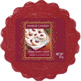 Yankee Candle Merry Berry Linzer - Linecké cukroví vonný vosk do aromalampy 22 g