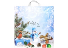 Igelitová taška 43,5 x 46 cm Sněhulák, ptáček, dárek