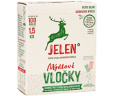 Jelen Mýdlové vločky vhodné pro výrobu mýdlového slizu, pro praní v automatické pračce i na ruční praní, vystačí na 100 praní 1,5 kg