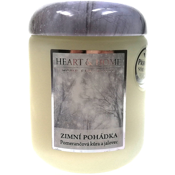 Heart & Home Zimní pohádka Sojová vonná svíčka střední hoří až 30 hodin 115 g