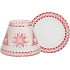 Yankee Candle Red Nordic Frosted Glass stínítko malé + talíř malý na svíčku malou Classic 8 x 10 cm (stínítko), 9 x 9 cm (talíř)