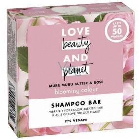 Love Beauty & Planet Murumurské máslo a Růže tuhý šampon pro barvené vlasy 90 g
