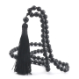 108 Mala Onyx náhrdelník matný meditační šperk, přírodní kámen, vázaný střapec, korálek 8 mm