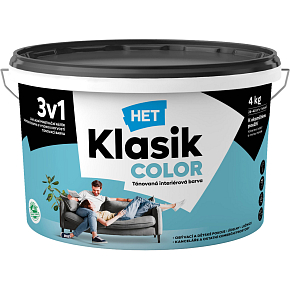 Het Klasik Color malířská barva, 0477 modrý karibik, 4 kg Het Klasik Color malířská barva, 0477 modrý karibik, 4 kg