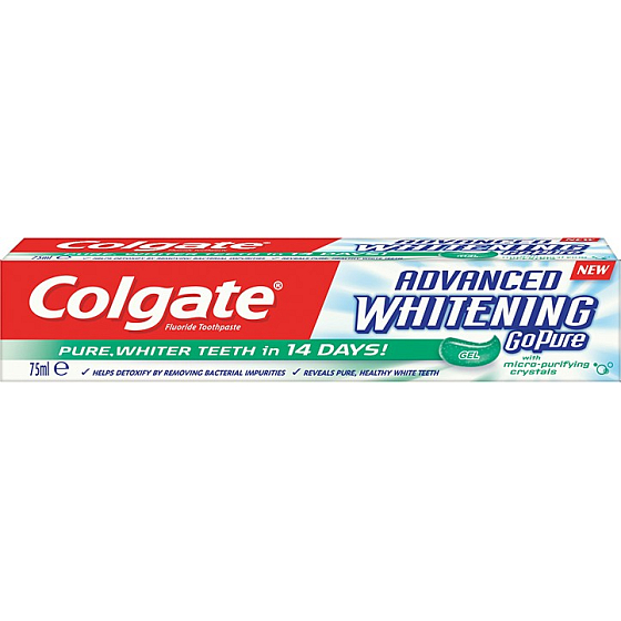 Colgate Advanced Whitening Go Pure zubní pasta s bělicím účinkem 75 ml