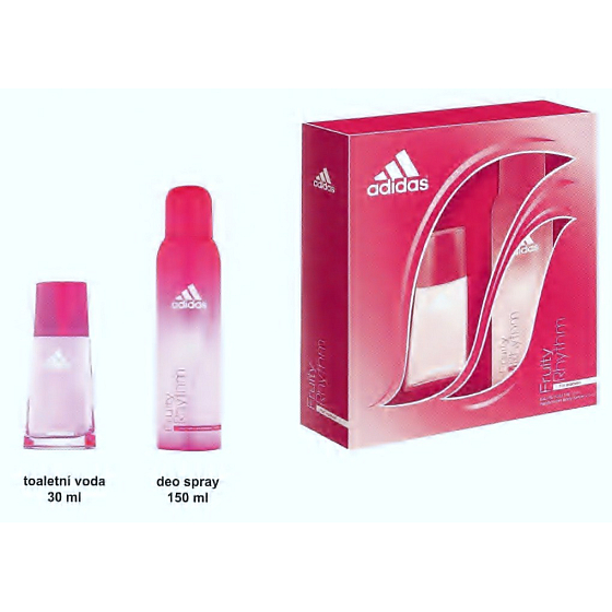 Adidas Fruity Rhythm toaletní voda 30 ml + deodorant sprej 150 ml, pro ženy dárková sada