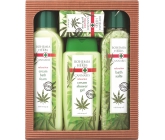Bohemia Gifts Cannabis Konopný olej sprchový gel 300 ml + sůl do koupele 600 g + pěna do koupele 500 ml + mýdlo 100 g, kosmetická sada