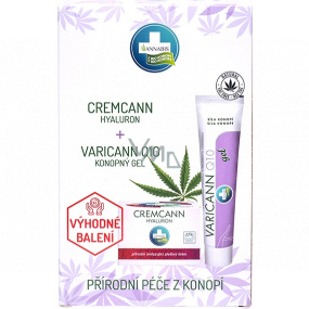 Annabis Varicann Q10 konopný gel s koloidním stříbrem na zdravé žíly 75 ml + Cremcann Hyaluron konopný hydratační pleťový krém 15 ml