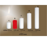 Lima Svíčka hladká červená válec 60 x 120 mm 1 kus