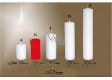 Lima Svíčka hladká červená válec 60 x 120 mm 1 kus