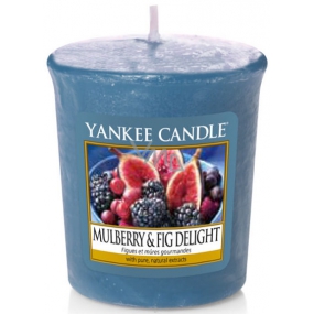 Yankee Candle Mulberry & Fig Delight - Lahodné moruše a fíky vonná svíčka votivní 49 g