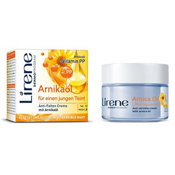Lirene Essential Oils Arnica Arnikový olej intenzivní vyhlazující krém proti vráskám 50 ml