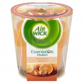 Air Wick Essential Oils Infusion Orange & Festive Spice vonná svíčka ve skle 105 g