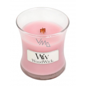 WoodWick Rose - Růže vonná svíčka s dřevěným knotem a víčkem sklo malá 85 g