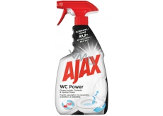 Ajax WC Power Univerzální čisticí prostředek, pro úklid vnitřku i vnějšku toalety, inovativní 360 stupňová hlavice, rozprašovač 500 ml