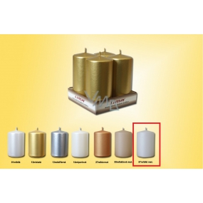 Lima Svíčka hladká metal bílá matná válec 50 x 100 mm 4 kusy