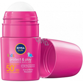 Nivea Sun Kids OF 50+ růžové dětské barevné mléko na opalování v kuličce 50 ml