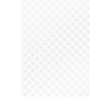 Ditipo Dárkový balicí papír 70 x 100 cm Bílý stříbrné ornamenty 2 archy
