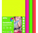 Apli Barevné papíry A4 mix barev Fluo 170 g 50 listů