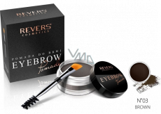 Revers Eye Brow Pomade pomáda na obočí s arganovým olejem 03 Brown 3 g