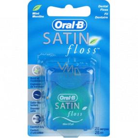 Oral-B Satin Mint hedvábná dentální nit s příchutí mentolu 25 m 1 kus