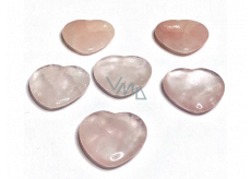 Růženin Hmatka, léčivý drahokam ve tvaru srdce přírodní kámen 3 cm 1 kus, kámen lásky