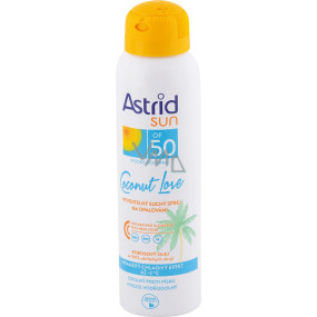 Astrid Sun Coconut Love OF50 neviditelný suchý sprej na opalování 150 ml