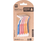 Soft Dent Eco mezizubní kartáček zahnutý mix velikostí 10 kusů