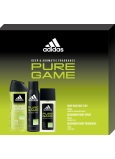 Adidas Pure Game parfémovaný deodorant sklo 75 ml + sprchový gel 250 ml + deodorant sprej 150 ml, kosmetická sada pro muže