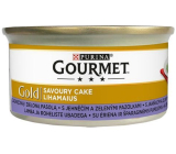 Gourmet Gold Savoury Cake hrubá paštika jehněčí a zelené fazolky konzerva pro dospělé kočky 85 g