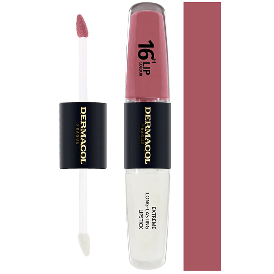 Dermacol 16H Lip Colour 2v1 dlouhotrvající barva na rty a lesk 33 2 x 4 ml