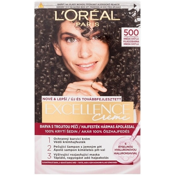Loreal Paris Excellence Creme barva na vlasy 500 Hnědá světlá