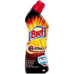 Bref 6 x Effect Power gel Rust & Stain WC gel na rez a skvrny 750 ml