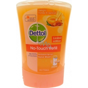 Dettol Delight Honey & Apricot mýdlo do bezdotykového dávkovače náhradní náplň 250 ml