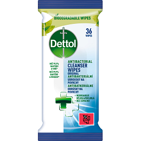 Dettol dezinfekční ubrousky na povrchy, 36 ks