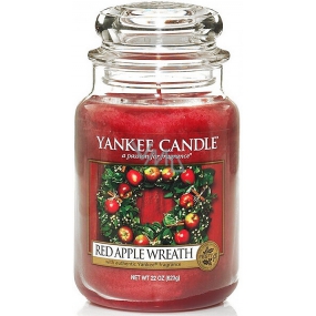 Yankee Candle Red Apple Wreath - Věnec z červených jablíček vonná svíčka Classic velká sklo 623 g