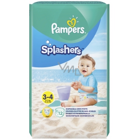 Pampers Splashers 3-4 jednorázové pleny do vody 6-11 kg 12 kusů