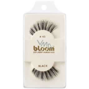 Bloom Natural nalepovací řasy z přírodních vlasů obloučkové černé č. 43 1 pár