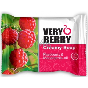 Very Berry Raspberry & Macadamia Oil - Malina a makadamiový olej toaletní mýdlo s esencemi 100 g