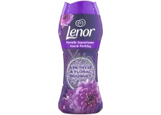 Lenor Amethyst & Floral Bouquet vůně pivoněk a planých růží vonné perličky do bubnu pračky 210 g