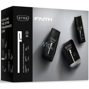 Str8 Faith voda po holení pro muže 50 ml + deodorant sprej 150 ml + sprchový gel 250 ml, kosmetická sada