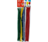 Apli Modelovací drátky chlupaté mix barev 6 x 300 mm 50 kusů