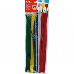 Apli Modelovací drátky chlupaté mix barev 6 x 300 mm 50 kusů