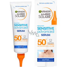 Garnier Ambre Solaire Sensitive Advanced SPF 50+ ochranné sérum proti slunečnímu záření s ceramidy 125 ml