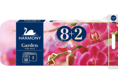 Harmony Premium Garden Pure White toaletní papír neparfemovaný bílý 17,5 m 3vrstvý 10 kusů