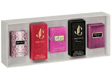 Jimmy Choo Rose Passion parfémovaná voda 4,5 ml + I Want Choo Forever parfémovaná voda 4,5 ml + Fever parfémovaná voda 4,5 ml + Jimmy Choo parfémovaná voda 4,5 ml + I Want Choo parfémovaná voda 4,5 ml, dárková sada miniatur pro ženy