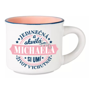 Albi Espresso hrneček Michaela - Jedinečná a skvělá, si umí život vychutnat 45 ml