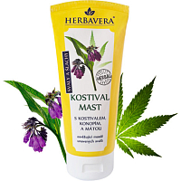 Herbavera kostivalová mast s konopím a mátou, 200 ml
