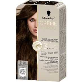 Schwarzkopf Creme Supreme barva na vlasy 5-60 světlá čokoládová hnědá 60 ml Schwarzkopf Creme Supreme barva na vlasy 5-60 světlá čokoládová hnědá 60 ml